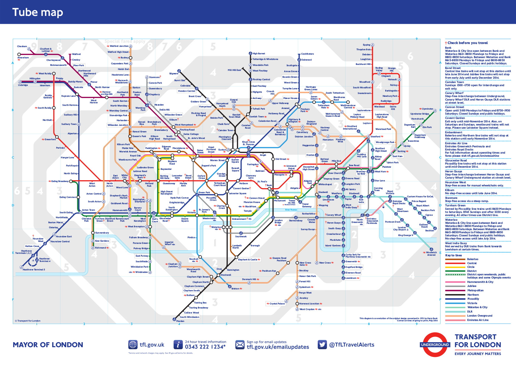 London Underground: Basic Information -Metro de Londres | mapa, horario
